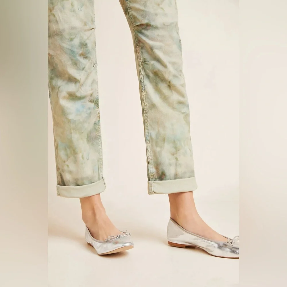 Anthropologie Women’s Wanderer Cargo Pants Blue Green Tie Dye - Size 27 - Picture 4 of 11